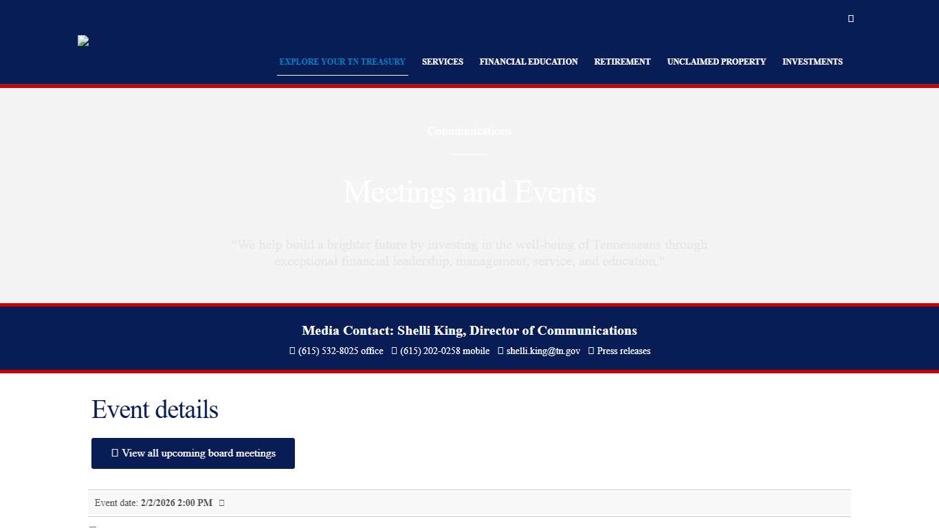 Board of Claims Meeting - Tennessee Department of...